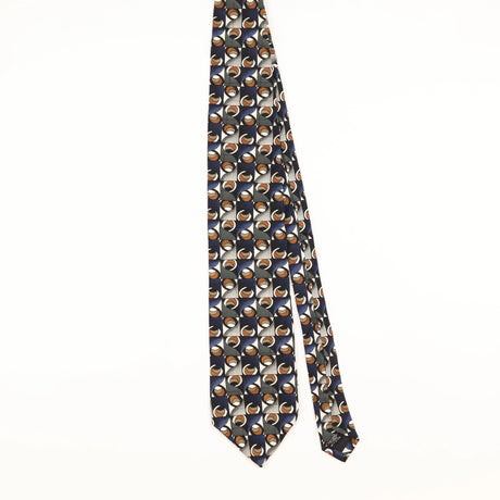Front of Vintage 1990's Martin Wong Geometric Patterned Tie