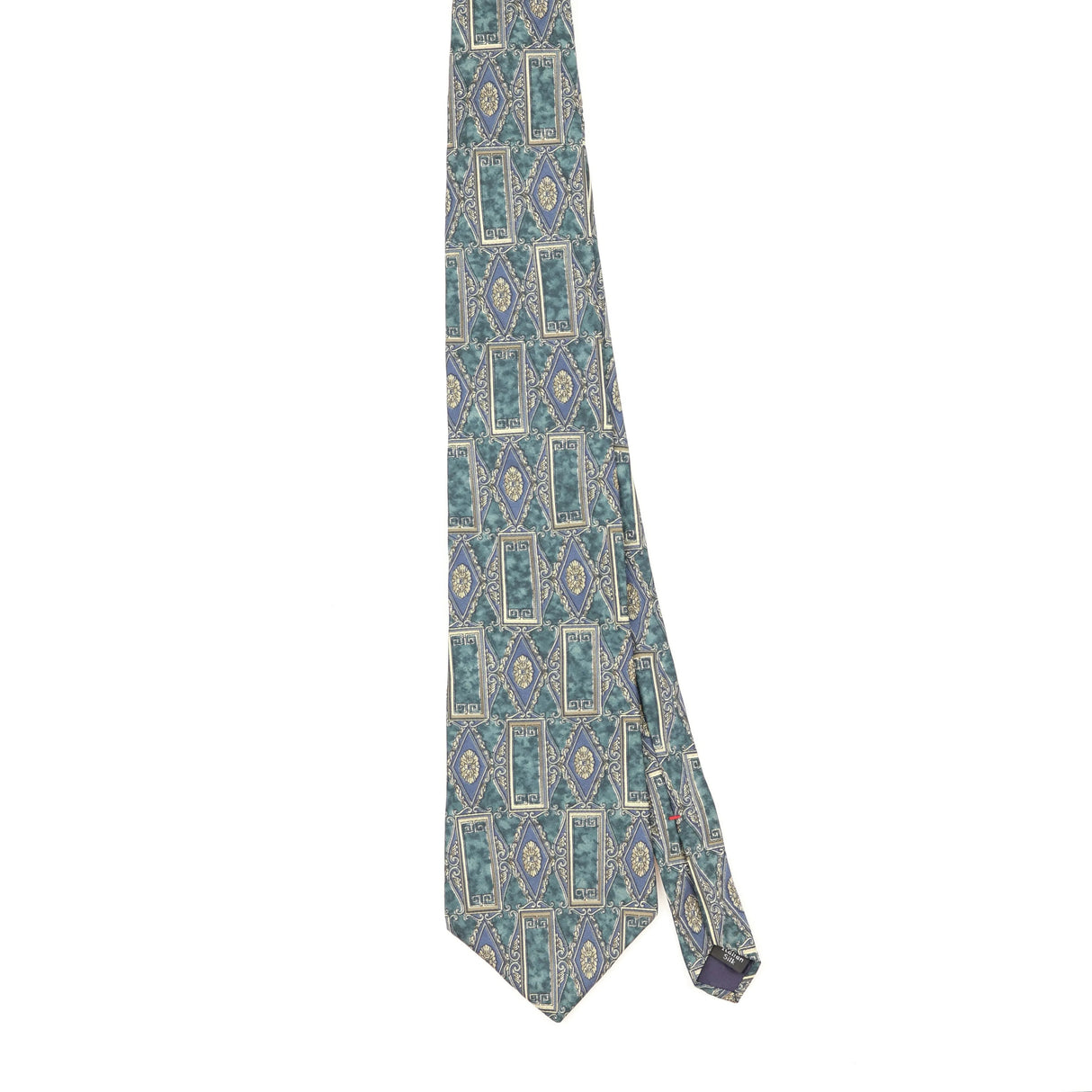 Front Front of Vintage 1990's Henry Grethel Geometric Patterned Tie