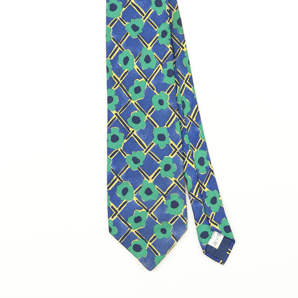 Front Front Detail of Vintage 1990's Givenchy Flowers Floral Patterned Tie