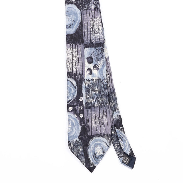 Front Front Detail of Vintage 1990's Abstract Patterned Tie