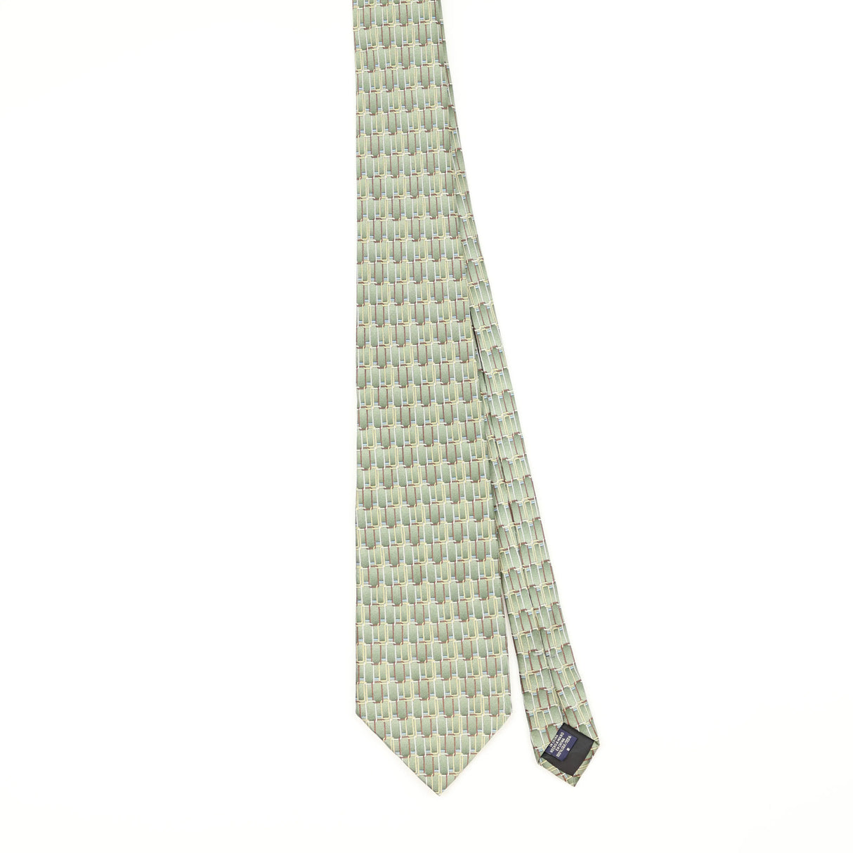 Front Front of Vintage Geoffrey Beene Rectangles Geometric Patterned Tie
