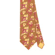 Front Detail of Vintage 1980's Christian Dior Floral Patterned Tie