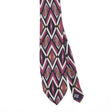 Front Front Detail of Vintage 1990's Geometric Patterned Tie
