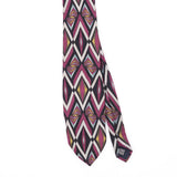 Front Front Detail of Vintage 1990's Geometric Patterned Tie
