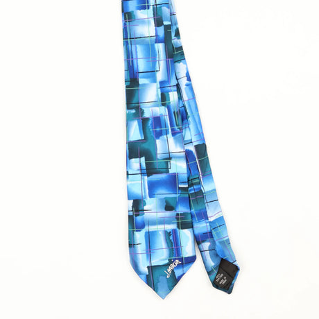 Front Front Detail of Vintage Jerry Garcia Sun Movement Abstract Patterned Tie