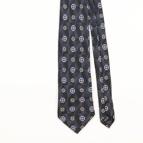 Front Detail of Vintage Jos. A. Bank Geometric Patterned Tie