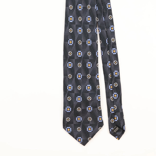 Front Detail of Vintage Jos. A. Bank Geometric Patterned Tie