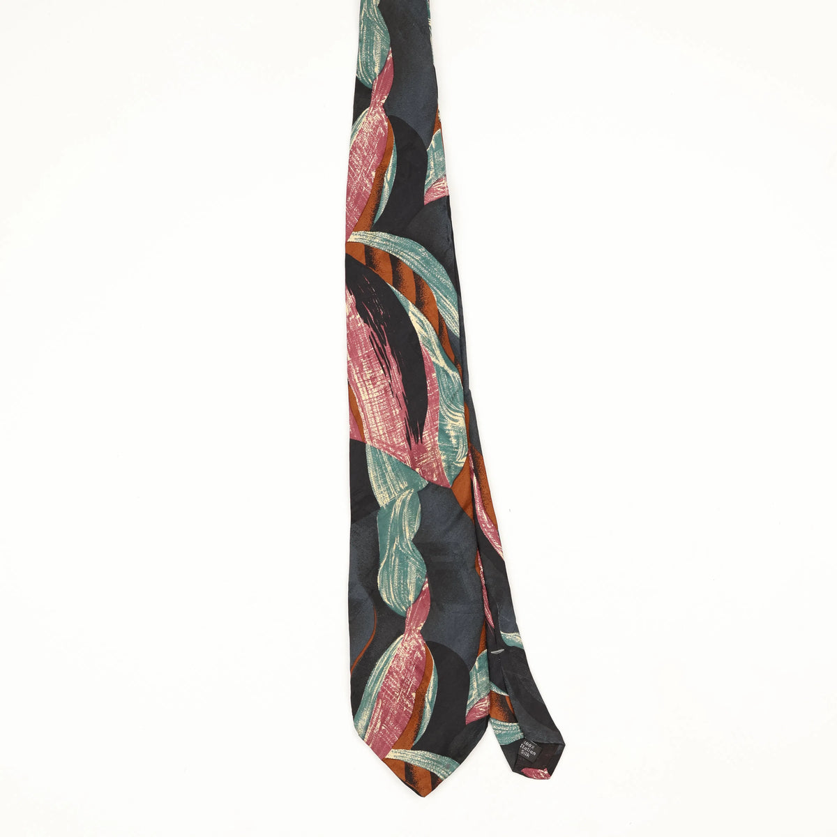 Front Front of Vintage 1990's Bugatti Abstract Patterned Tie