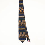 Front Front of Vintage 1990's Stonehenge Jamal Anderson Geometric Patterned Tie
