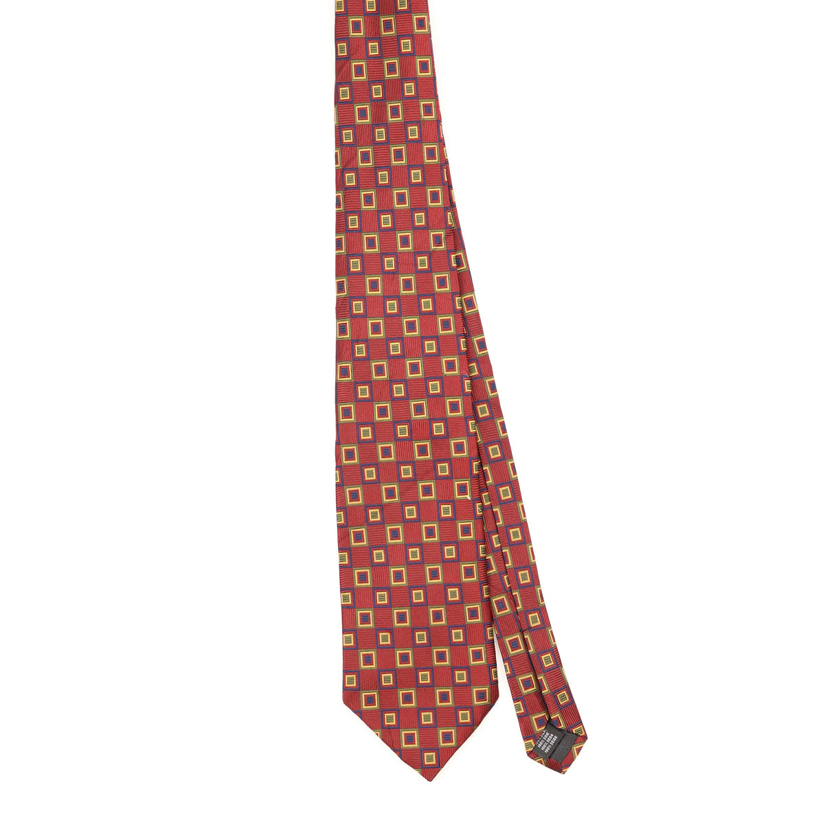 Front Front of Vintage Tango Squares Geometric Patterned Tie