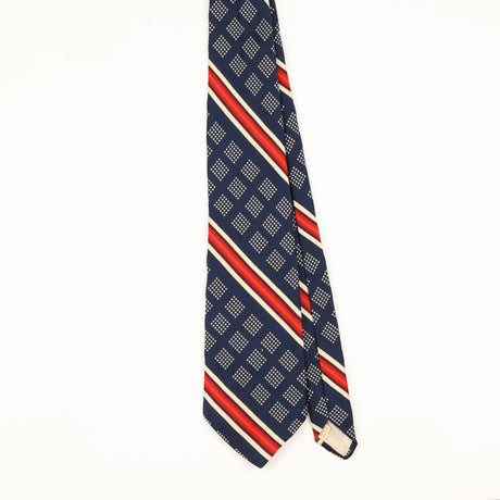 Front of Vintage 1980's Louis Feraud Paris Striped Patterned Tie