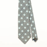Front Detail of Vintage 1990's Ermenegildo Zegna Floral Patterned Tie