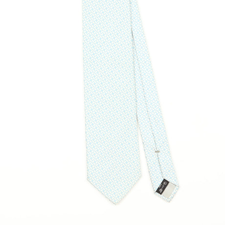 Front Front Detail of Vintage 1990's Ermenegildo Zegna Geometric Patterned Tie