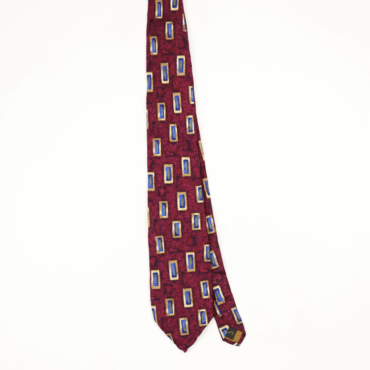 Front Front of Vintage 1990's Robert Talbott Geometric Patterned Tie