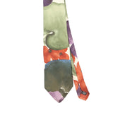 Front Front Detail of Vintage 1990's Croft & Barrow Floral Patterned Tie