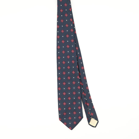 Front of Vintage 1980's Geometric Patterned Tie