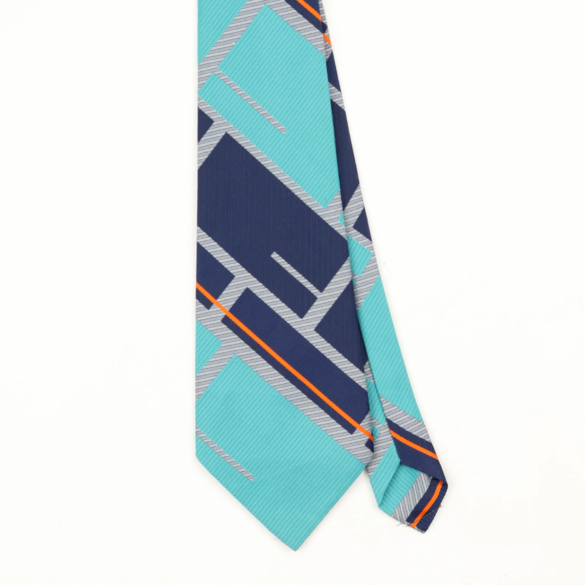 Front Front Detail of Vintage 1970's Geometric Patterned Tie