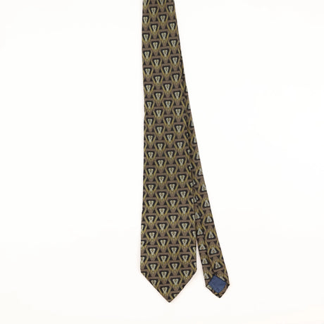 Front of Vintage 1990's Geometric Patterned Tie