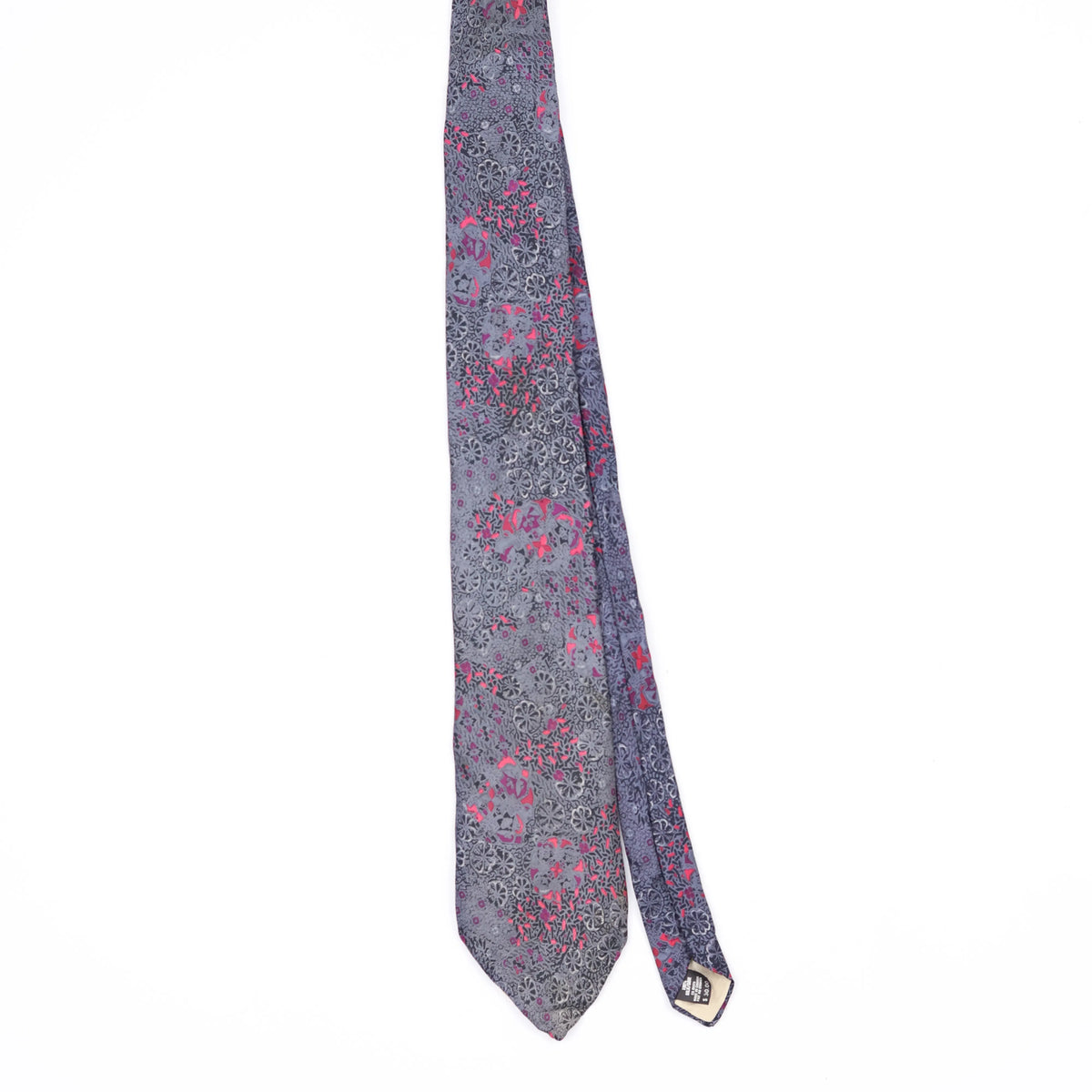 Front Front of Vintage 1990's Floral Patterned Tie