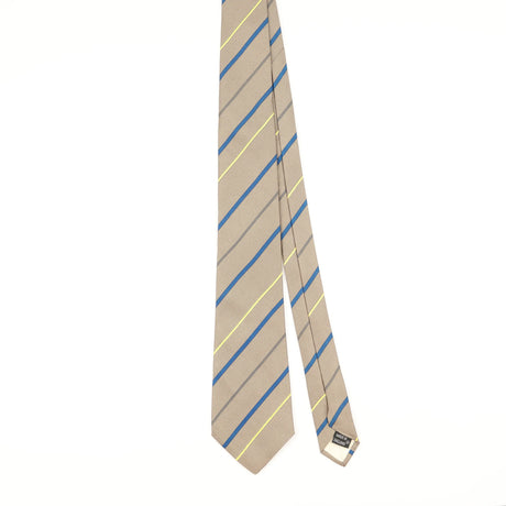 Front of Vintage 1990's Yves Saint Laurent Striped Patterned Tie