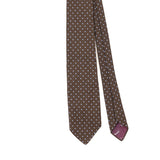 Front Front Detail of Vintage 1990's Oleg Cassini Polka Dot Patterned Tie