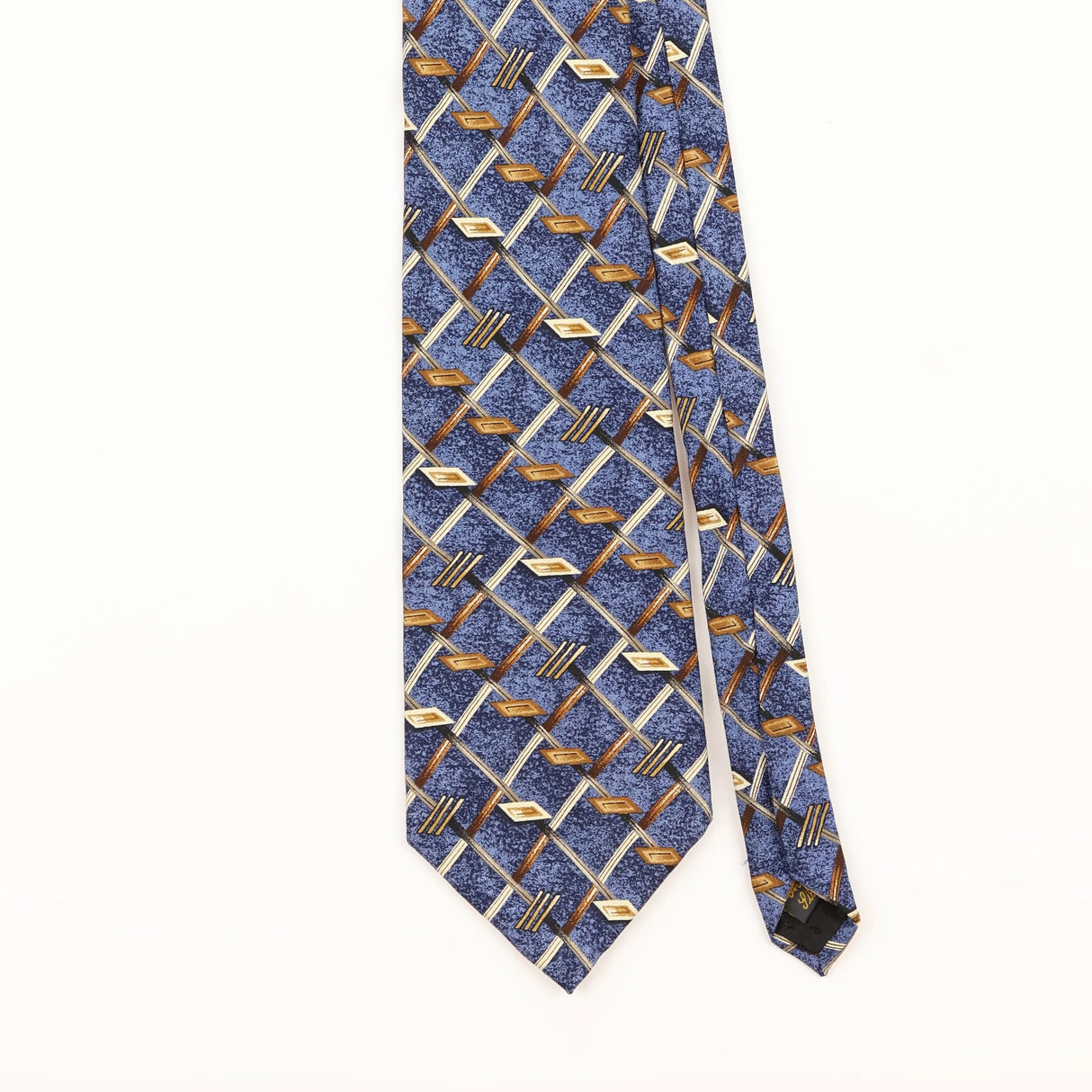 Front Detail of Vintage 1990's Geometric Patterned Tie