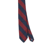 Front Front Detail of Vintage 1980's Polka Dot Striped Patterned Tie