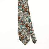 Front Front Detail of Vintage 1990's Floral Patterned Tie