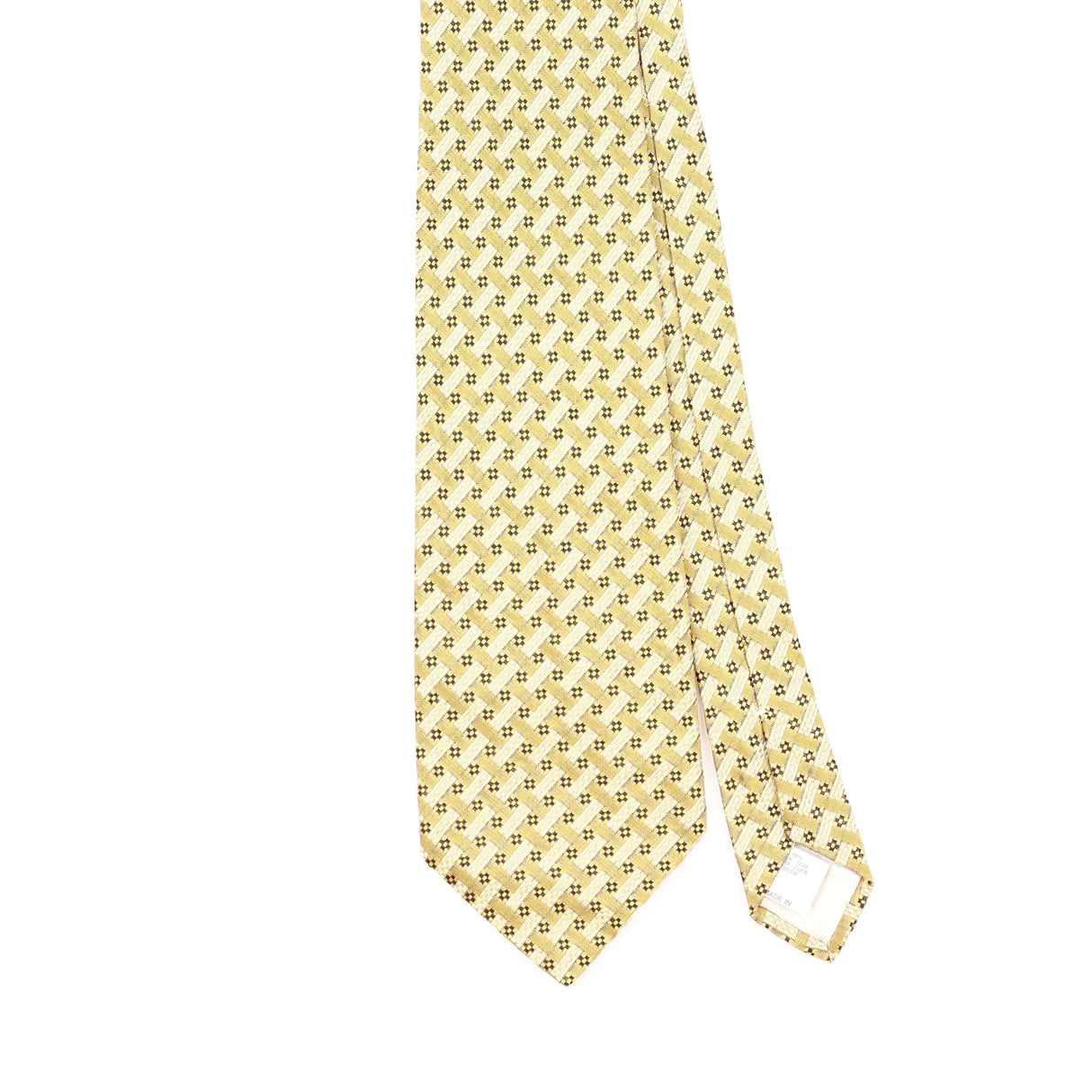 Front Detail of Vintage 1990's Jaeger Geometric Patterned Tie