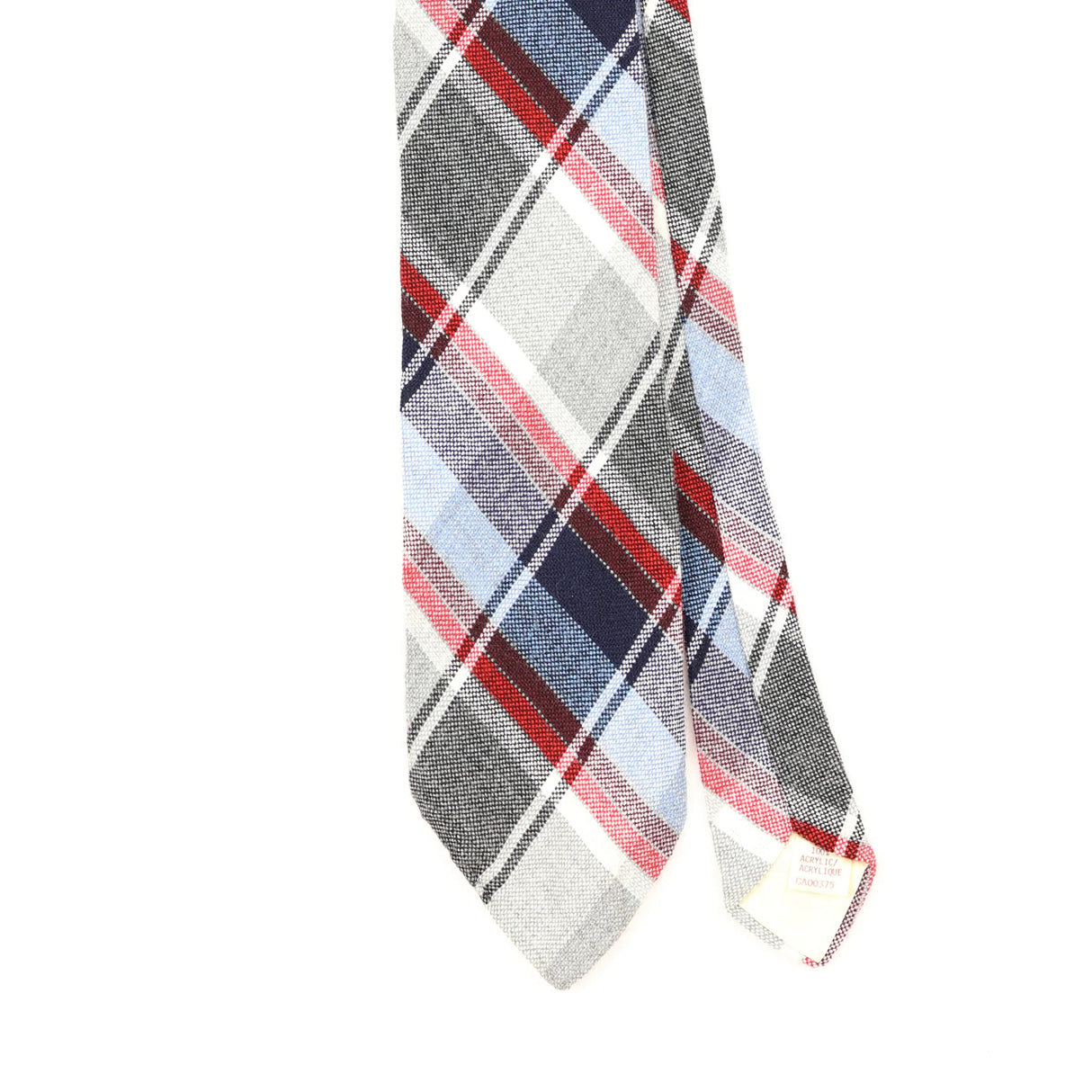 Front Front Detail of Vintage 1970's Check Patterned Tie
