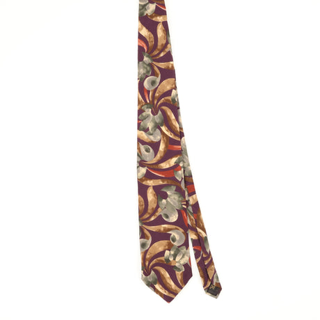 Front Front of Vintage 1990's Bill Blass Abstract Patterned Tie