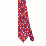 Front Front Detail of Vintage 1990's Nautica Polka Dot Patterned Tie