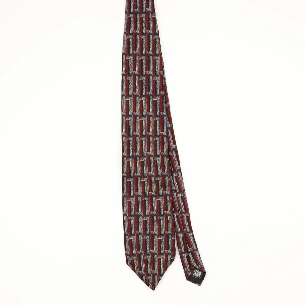 Front Front of Vintage 1990's Haggar Geometric Patterned Tie