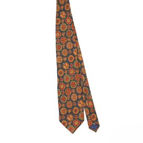 Front Front of Vintage 1990's Mario Valentino Floral Patterned Tie