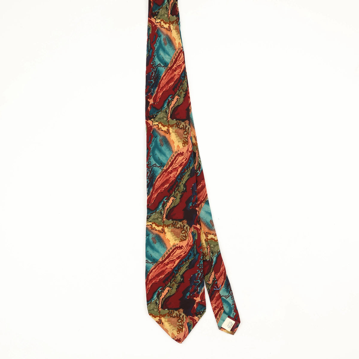 Front Front of Vintage 1990's Jerry Garcia Abstract Patterned Tie