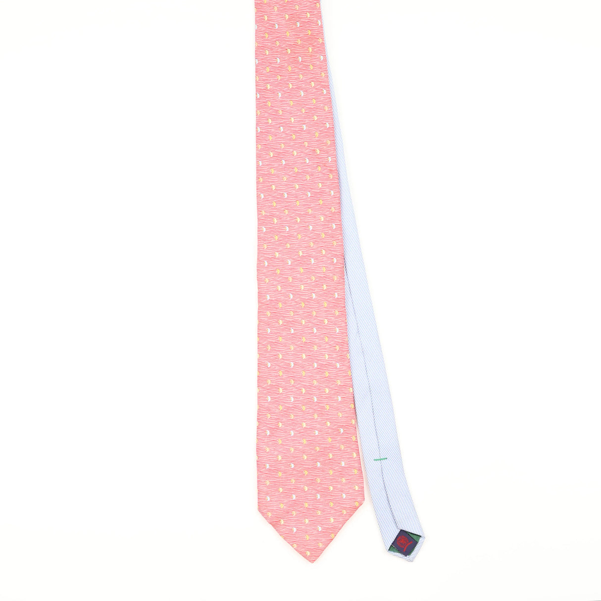 Front of Vintage 1990's Tommy Hilfiger Fish Animal Print Patterned Tie