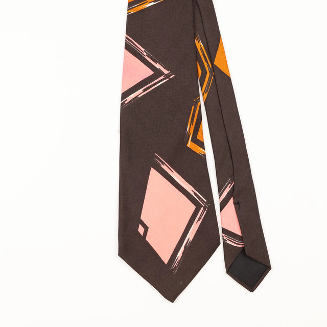 Front Detail of Vintage 1980's Pierre Cardin Abstract Patterned Tie