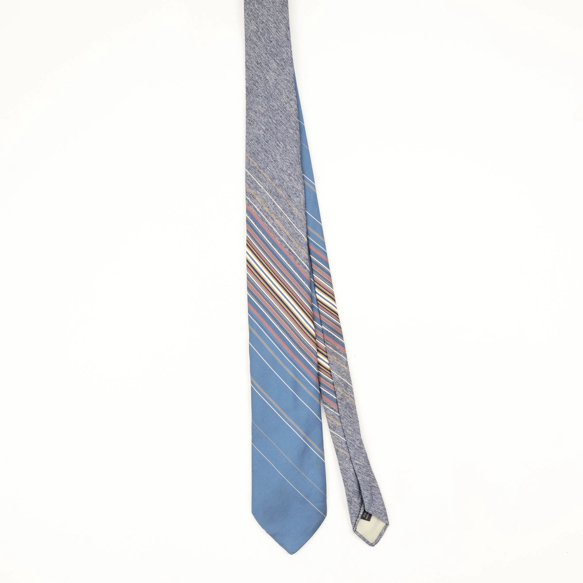 Front Front of Vintage 1990's J. C. Penney Striped Patterned Tie