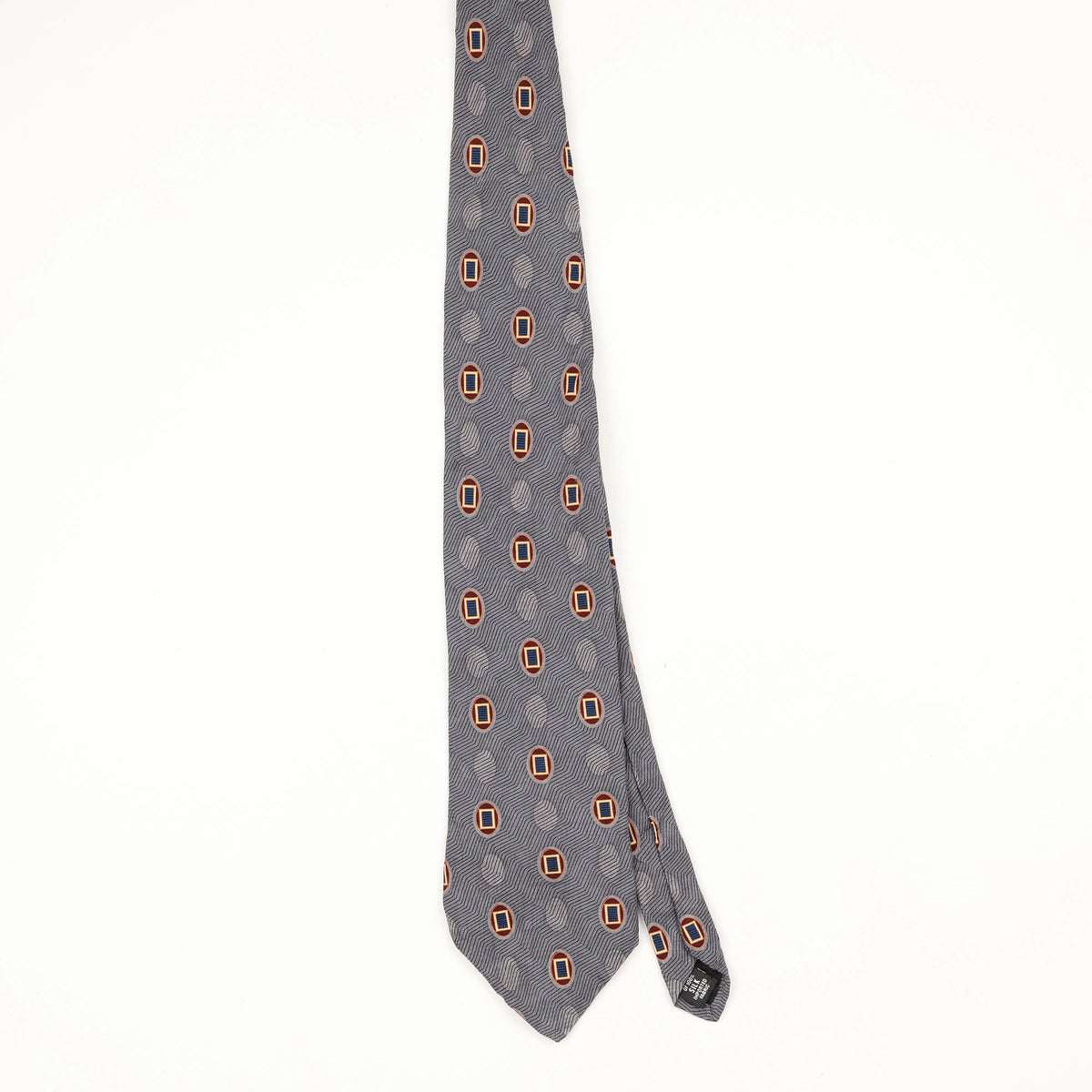 Front Front of Vintage 1990's Geometric Patterned Tie