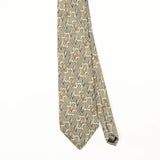 Front Front Detail of Vintage 1990's Henry Grethel Geometric Patterned Tie