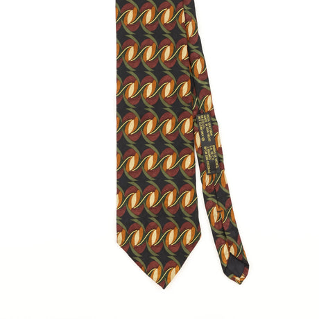 Front Detail of Vintage 1990's Geometric Patterned Tie