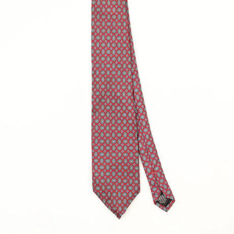 Front Front Detail of Vintage 1990's Geometric Patterned Tie
