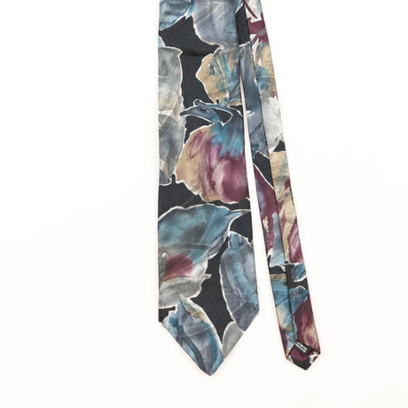 Front Detail of Vintage 1990's Don Loper Abstract Patterned Tie