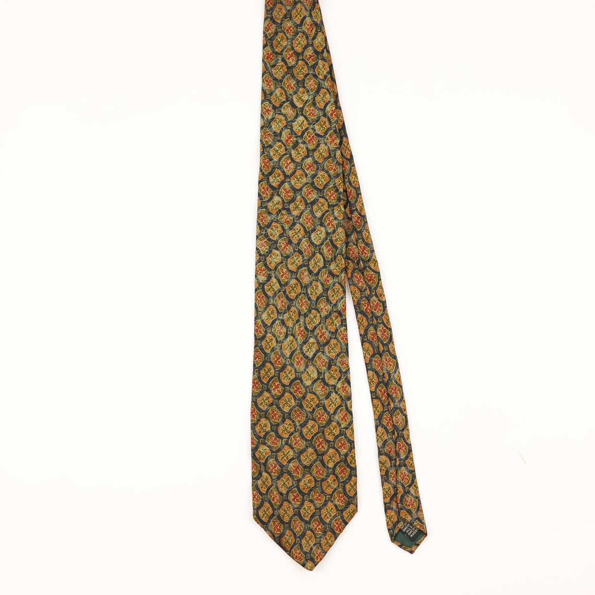 Front of Vintage 1990's Bert Pulitzer Geometric Patterned Tie