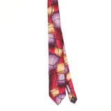 Front Front of Vintage Jerry Garcia Moon Mountains Abstract Patterned Tie