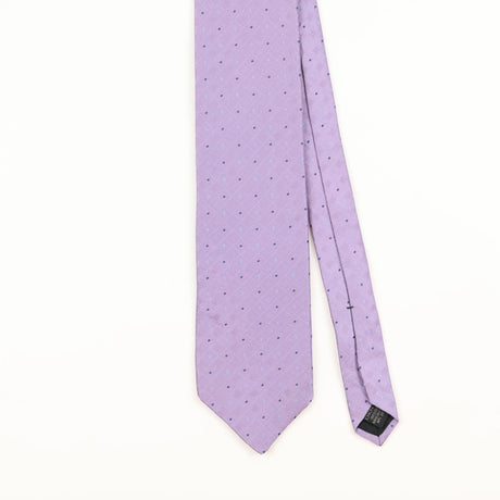 Front Detail of Vintage 1990's Dkny Polka Dot Patterned Tie