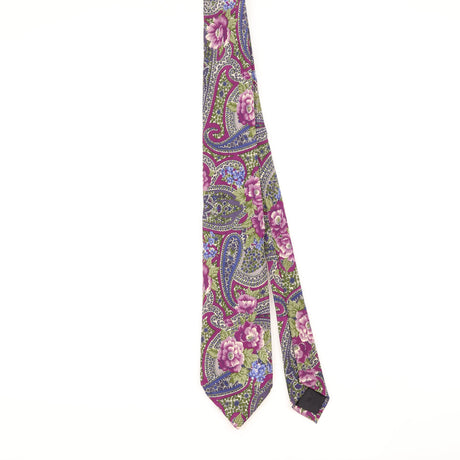 Front of Vintage 1980's Floral Patterned Tie