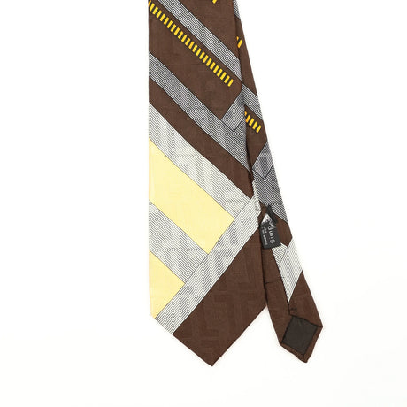 Front Front Detail of Vintage 1980's Lanvin Geometric Patterned Tie