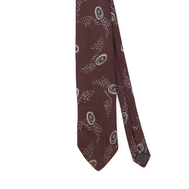 Front Detail of Vintage 1980's Geometric Patterned Tie