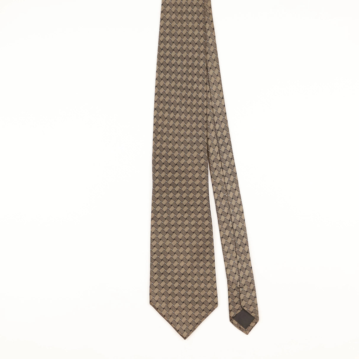 Front of Vintage Zilli Geometric Patterned Tie